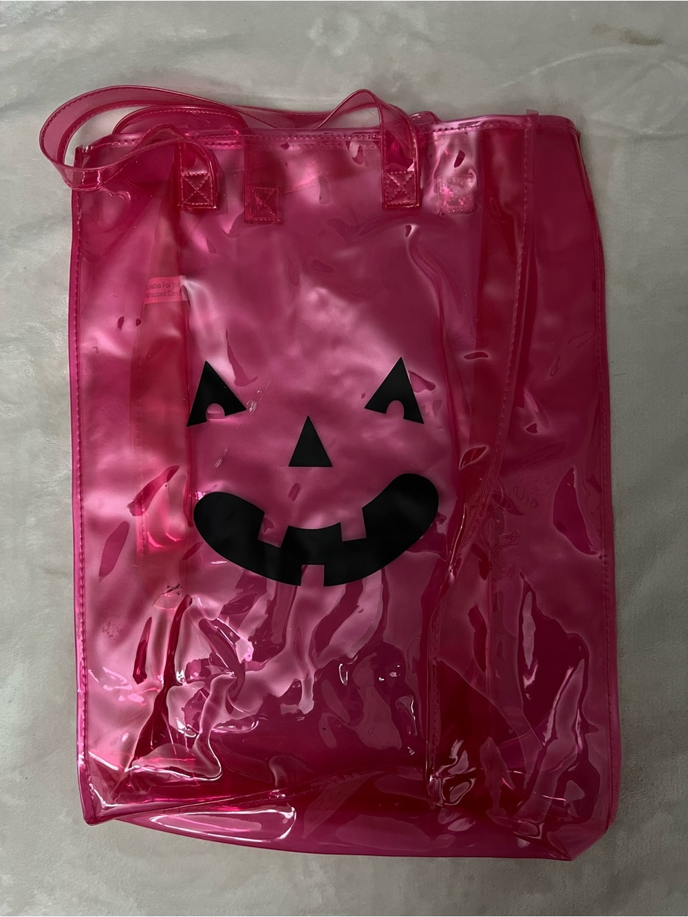 Pink Halloween Pumpkin Tote Bag - Kids Costume Accessory (read description)